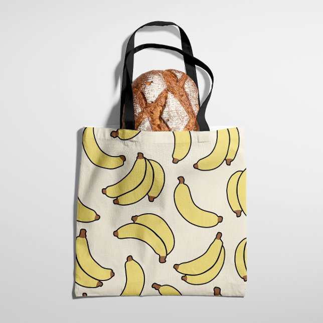 Tote Bag Défilé de bananes jaune beurre (Créateur téléchargé)
