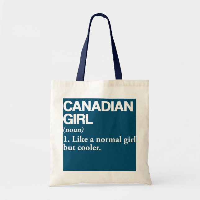 Tote Bag Définition canadienne de la fille Pays du pavillon (Devant)