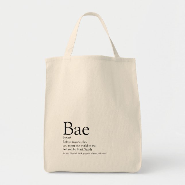 Tote Bag Définition de Bae Petite amie Épouse (Devant)