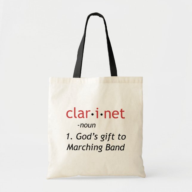 Tote Bag Définition de Clarinet (Devant)