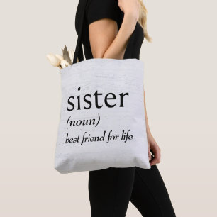 Tote Bag Définition de dictionnaire pour SISTER