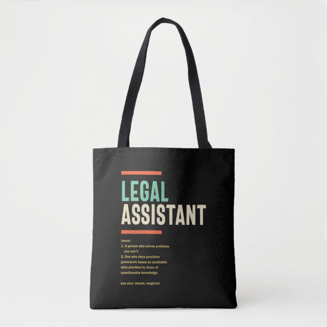 Tote Bag Définition de l'assistant juridique (Devant)