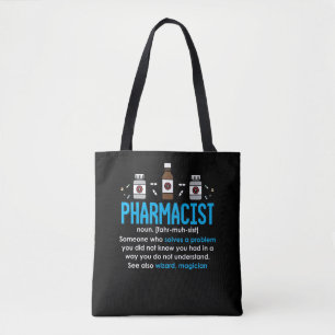 Tote Bag Définition de pharmacien amusant Employé de la p
