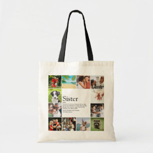 Tote Bag Définition de sœur Collage photo moderne et cool