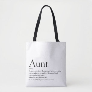 Tote Bag Définition de tante préférée disant moderne