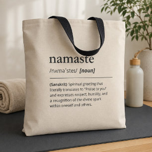 Tote Bag Définition de Yoga Namaste Pleine Conscience Moder