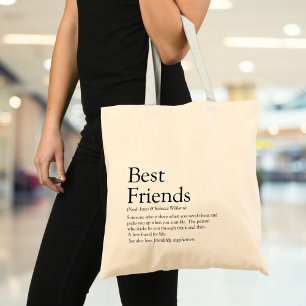 Tote Bag Définition des Meilleurs Amis Moderne