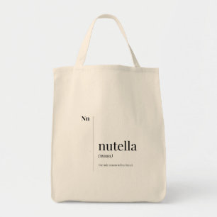 Tote Bag Définition drôle de Nutella