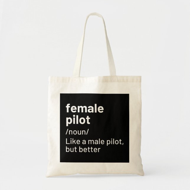 Tote Bag Définition du pilote féminin (Devant)