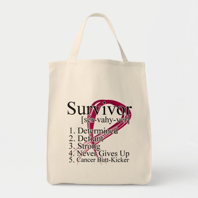 Tote Bag Définition du survivant - Myélome multiple (Devant)
