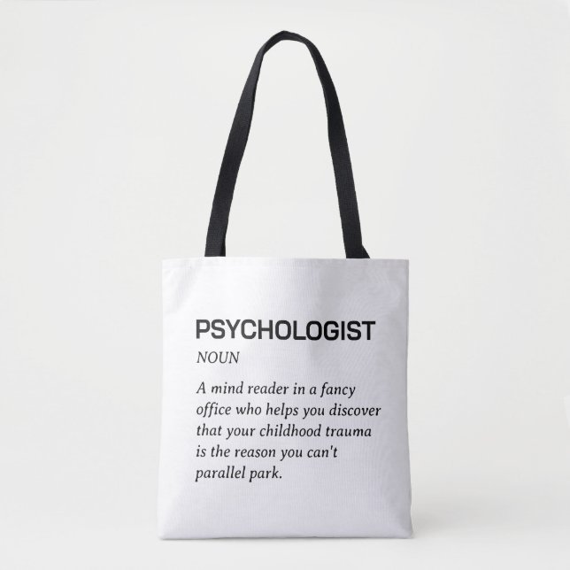 Tote Bag Définition d'un psychologue drôle (Devant)
