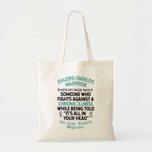 Tote Bag Définition Ehlers Danlos Warrior (Devant)