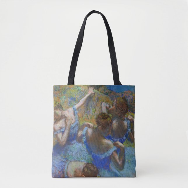 Tote Bag Degas Blue Dancers Pastel Fine Art Masterpiece (Devant)