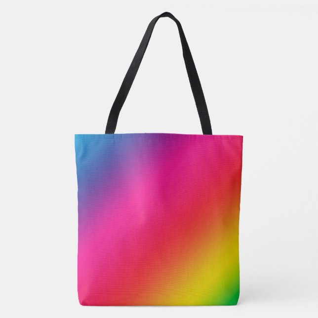Tote Bag Dégradé arc-en-ciel (Devant)