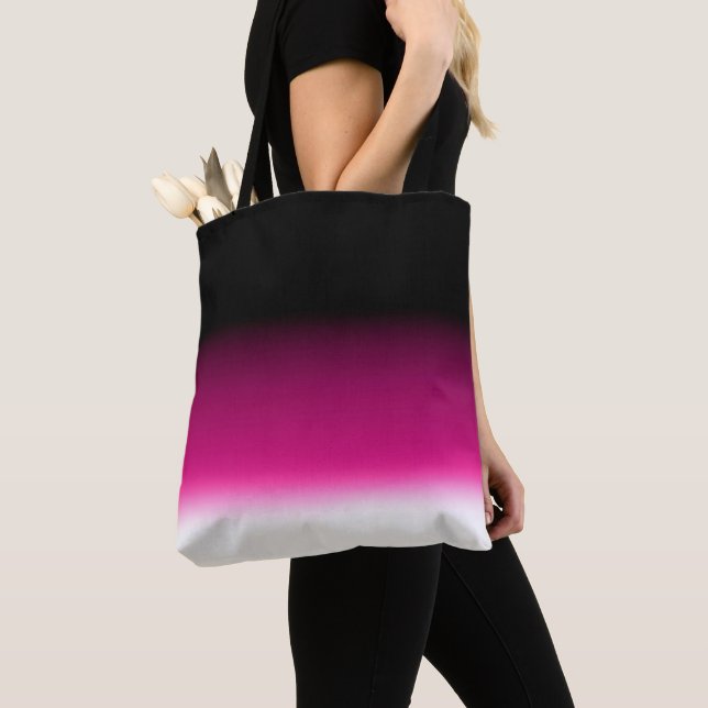 Tote Bag Dégradé blanc rose burgundy (De près)