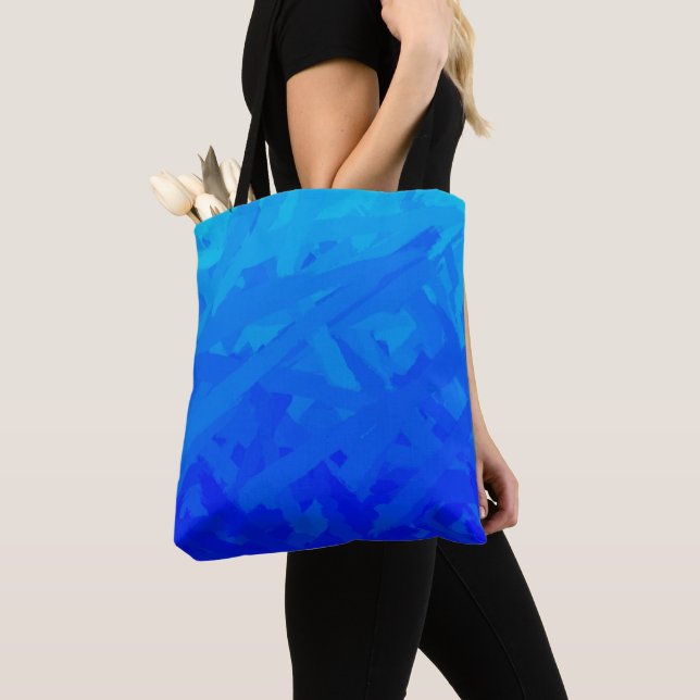 Tote Bag Dégradé bleu Abstrait (De près)