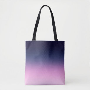 Tote Bag Dégradé de bleu foncé et rose clair