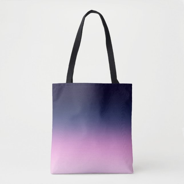 Tote Bag Dégradé de bleu foncé et rose clair (Devant)