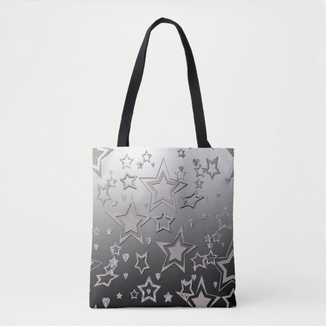 Tote Bag Dégradé de Noël parties scintillant brillant confe (Devant)
