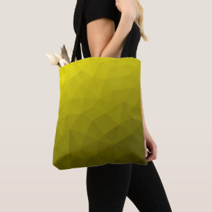Tote Bag Dégradé ombré géométrique jaune foncé en maille