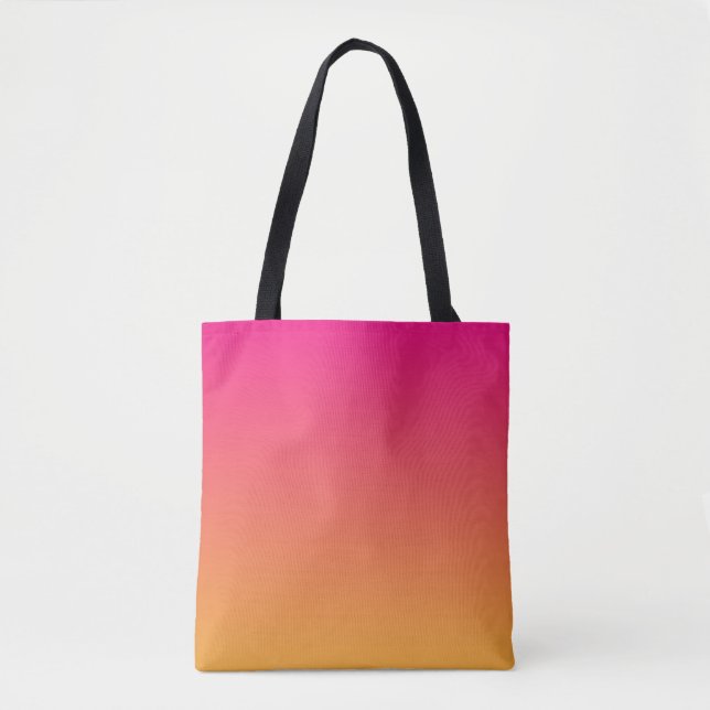 Tote Bag dégradé rose et orange (Devant)