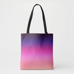 Tote Bag Dégradé rose violet néon et orange clair tendance