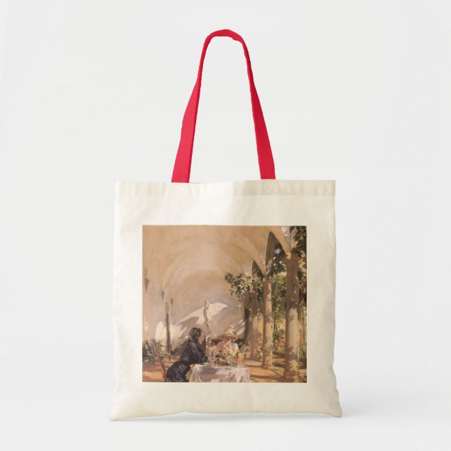 Tote Bag Déjeuner dans la Loggia de John Singer Sargent (Devant)