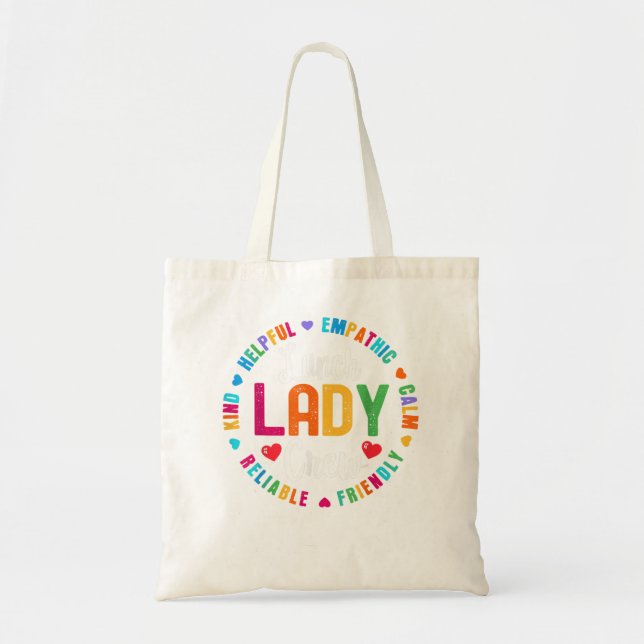 Tote Bag Déjeuner scolaire Lady Crew Drôle Drôle Cafétéria  (Devant)