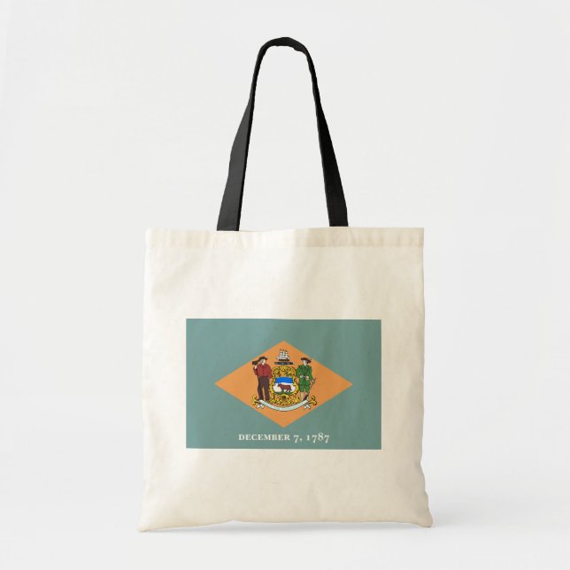 Tote Bag Delaware Le Drapeau D'État Diamond US (Devant)