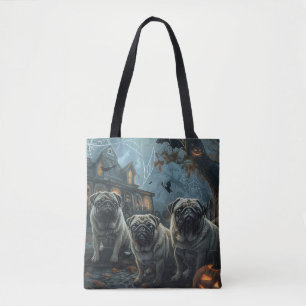 Tote Bag Délice de chien de la nuit d'Halloween de Pug