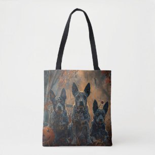 Tote Bag Délice de nuit d'Halloween pour Blue Heeler