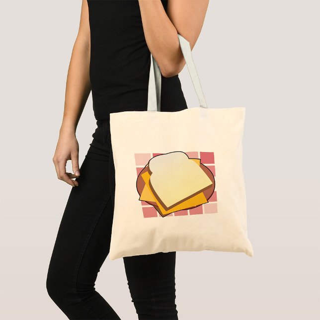 Tote Bag Délicieux sandwich au fromage Fun Food (Créateur téléchargé)