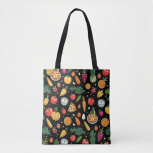 Tote Bag Delicious Food Fiesta   Vibrant Culinary