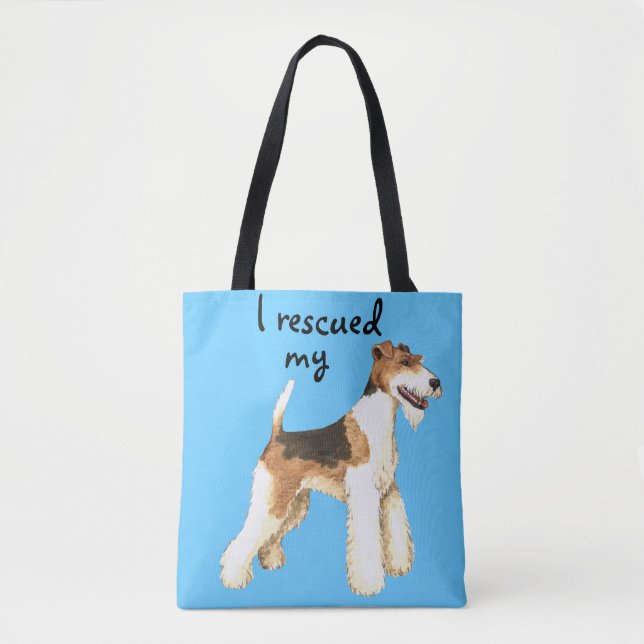 Tote Bag Délivrance de Fox Terrier de fil (Devant)