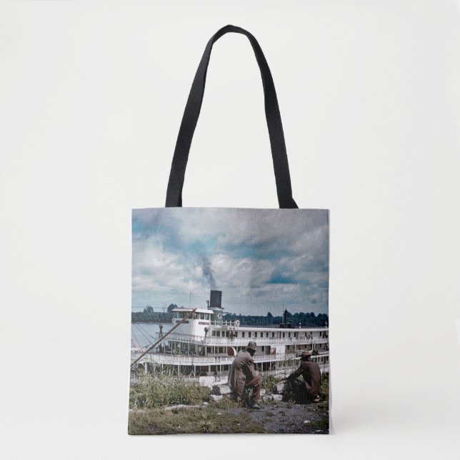 Tote Bag Delta Queen Steamboat Mississippi River Art (Devant)