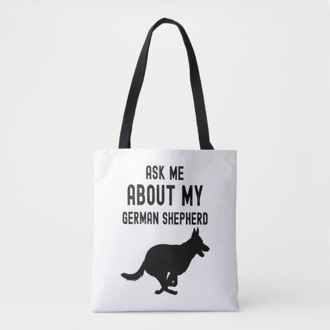 Tote Bag Demandez-Moi Mon Berger Allemand (Devant)