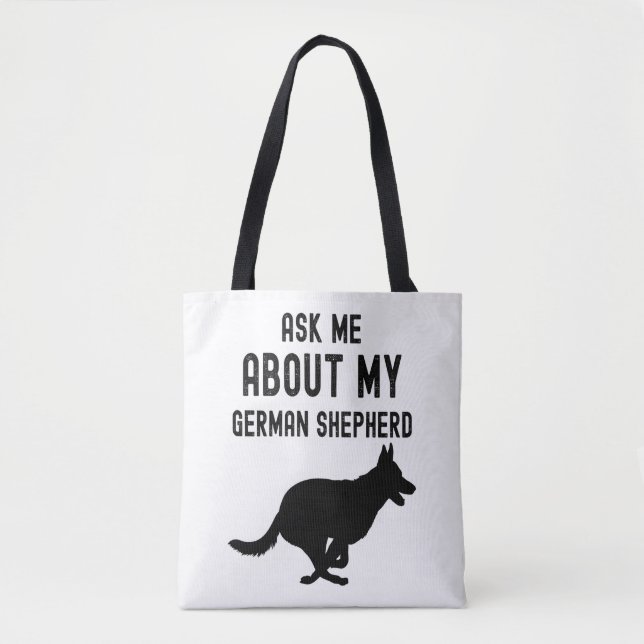 Tote Bag Demandez-Moi Mon Berger Allemand (Devant)