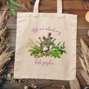 Tote Bag Demandez-moi mon jardin d'herbes