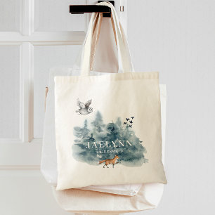 Tote Bag Demoiselle d'honneur à l'aquarelle en forêt