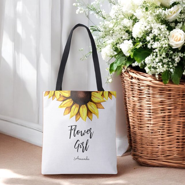 Tote Bag Demoiselle d'honneur au tournesol Mariage     (Créateur téléchargé)
