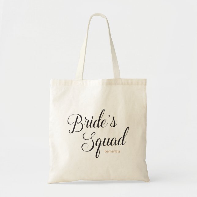 Tote Bag Demoiselle d'honneur Bachelorette Fourre-tout du (Devant)