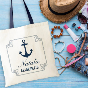 Tote Bag Demoiselle d'honneur d'ancre de marine nautique