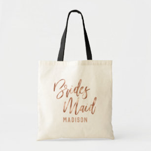 Tote Bag Demoiselle d'honneur de mariage à typographie mode