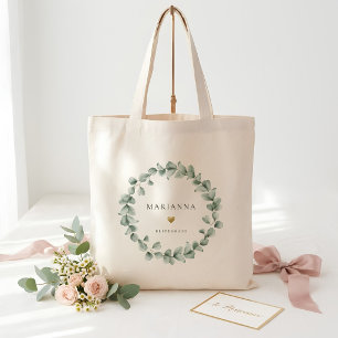 Tote Bag Demoiselle d'honneur Eucalyptus Vert Sauge