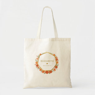 Tote Bag Demoiselle d'honneur florale d'automne