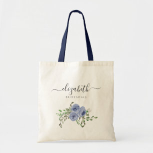 Tote Bag Demoiselle d'honneur florale élégante
