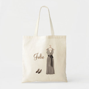 Tote Bag Demoiselle d'honneur grise personnalisée