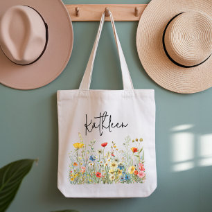 Tote Bag Demoiselle d'honneur Mariage aux fleurs sauvages