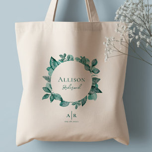 Tote Bag Demoiselle d'honneur, mariage avec verdure sarcell