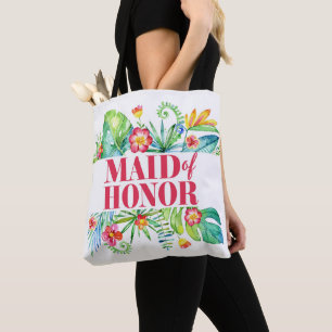 Tote Bag Demoiselle d'honneur Mariage de Destination Tropic